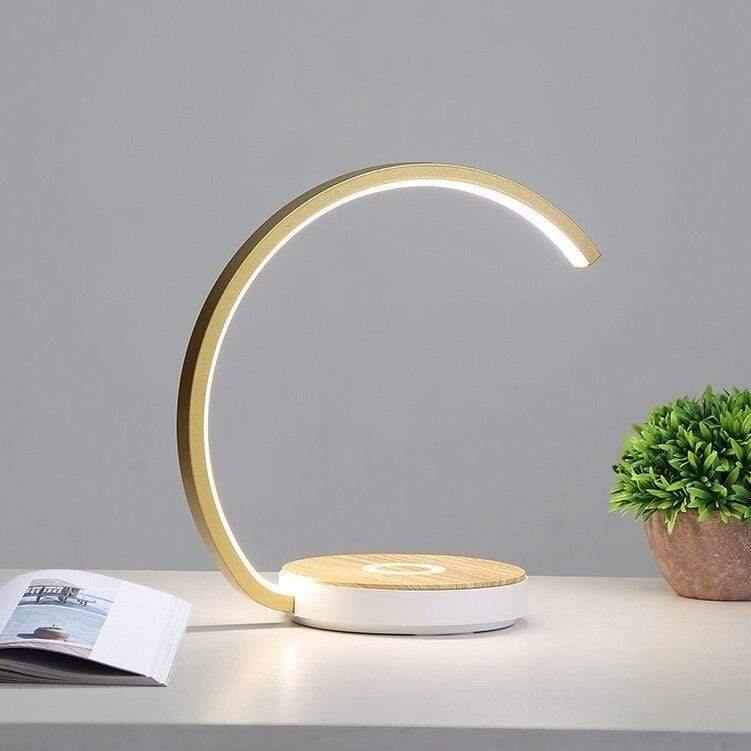 Modern Norwegian LED Table Lamp - Arched Design, 26 x 28 cm