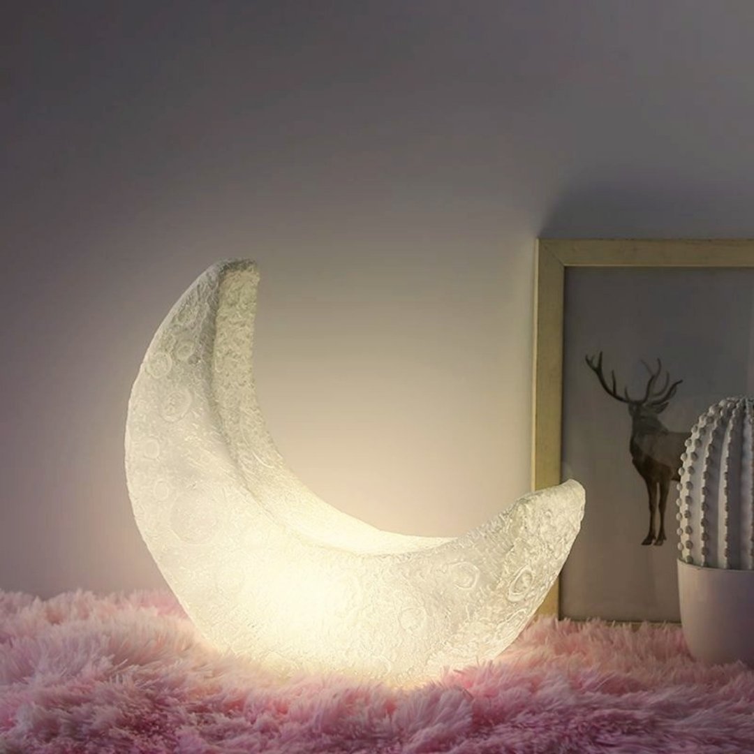 Large Moon Lamp with Warm Glow – 33 x 15 x 30 cm