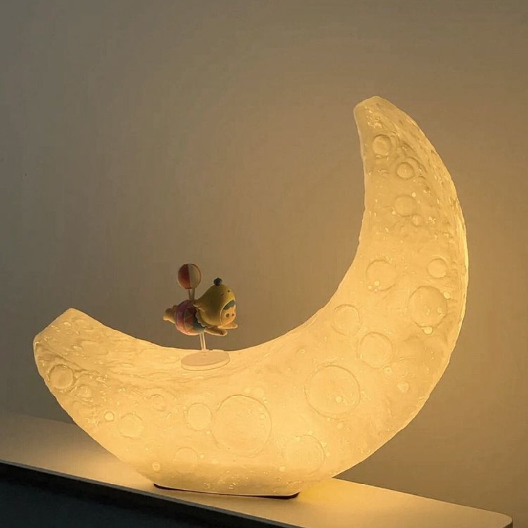 Large Moon Lamp with Warm Glow – 33 x 15 x 30 cm