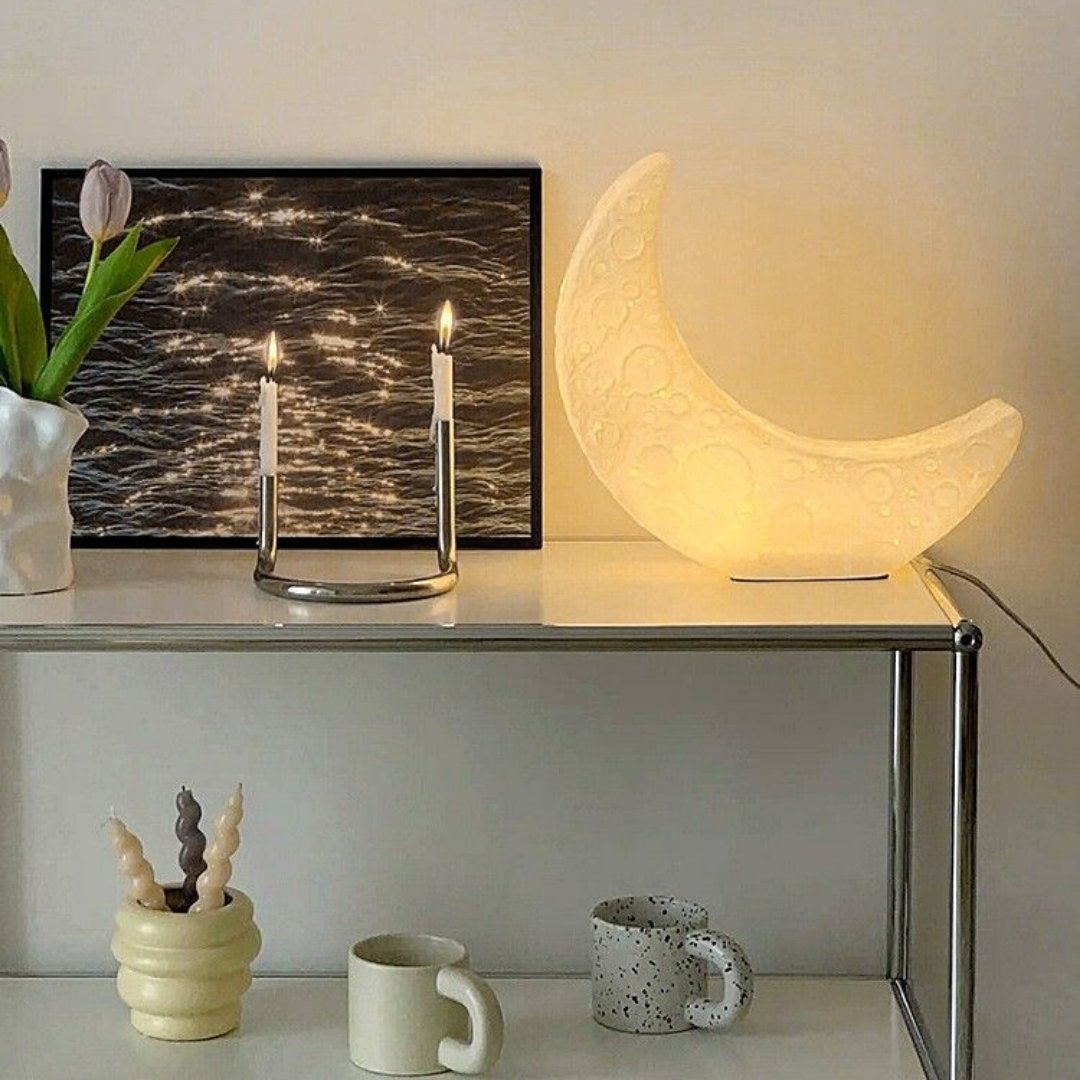 Large Moon Lamp with Warm Glow – 33 x 15 x 30 cm