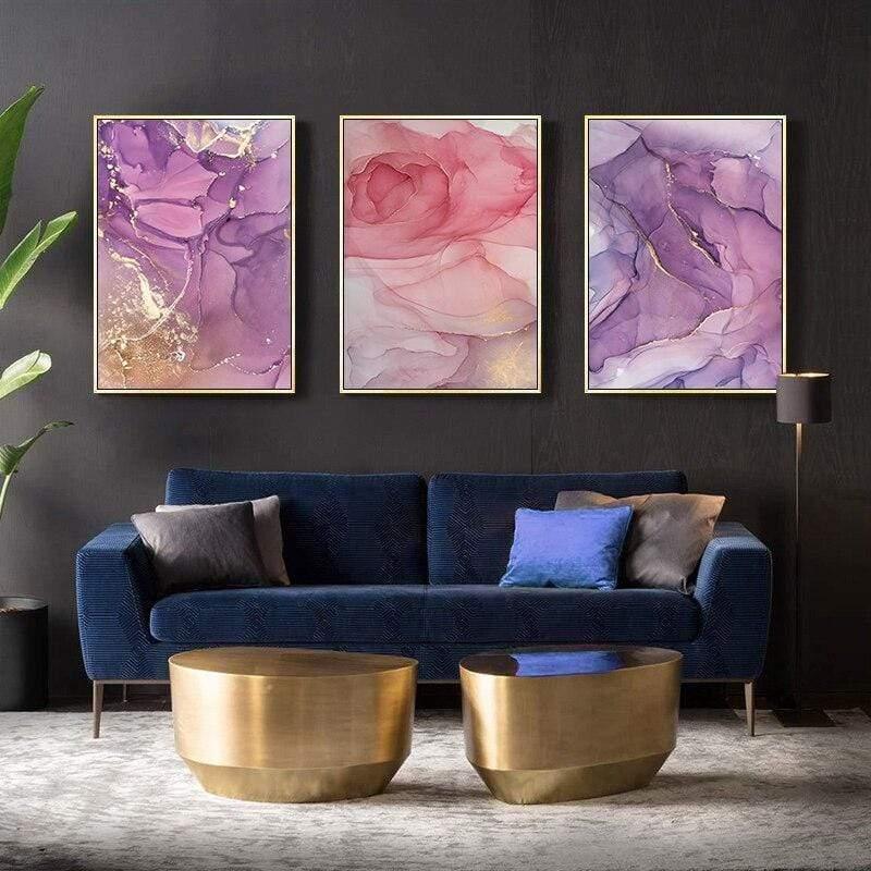 LustAura - Abstract Canvas in Pink and Purple