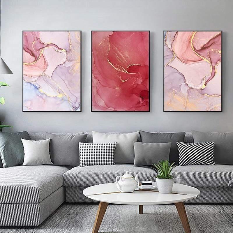 LustAura - Abstract Canvas in Pink and Purple