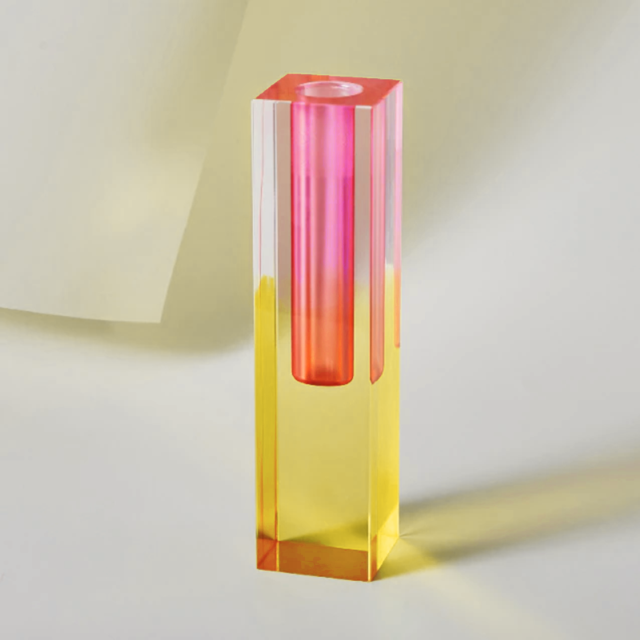 PrismaVase Rectangular Rainbow Vase - Modern Design in Acrylic