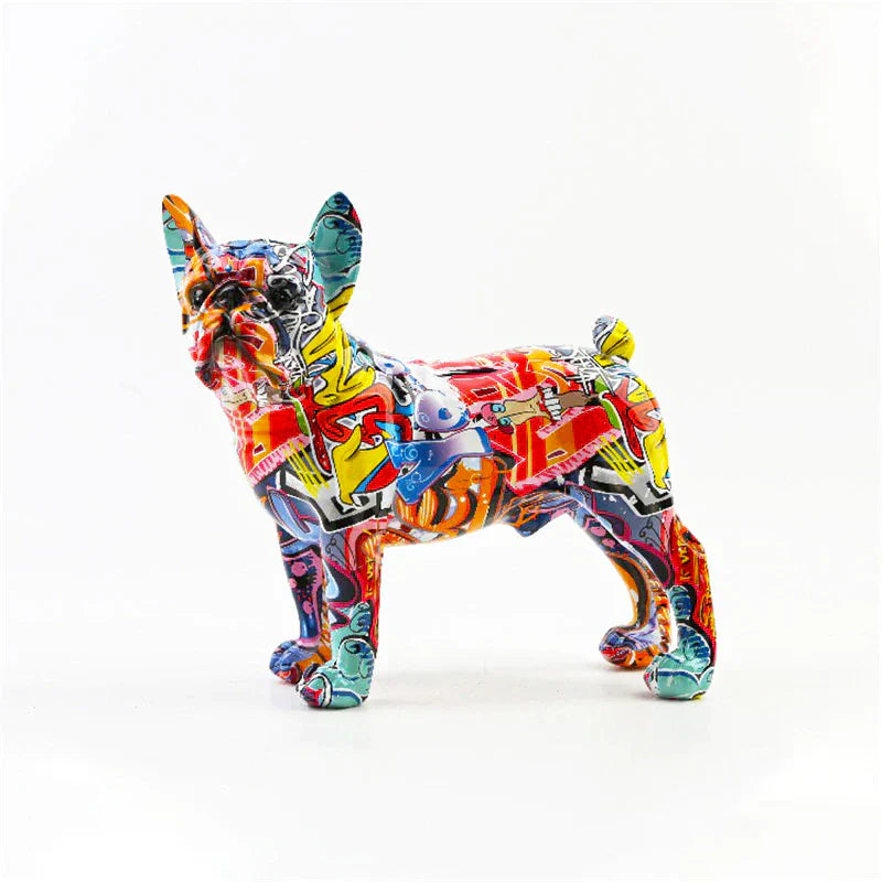 VerdeArte - Graffiti French Bulldog Statue