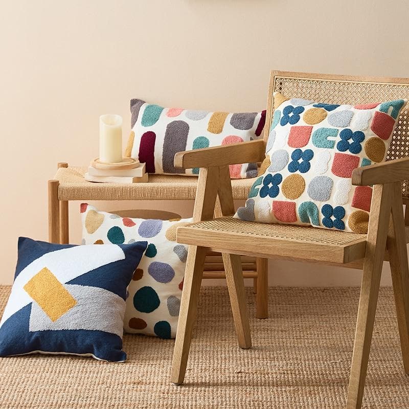 Refined Embroidered Cushion Covers - Colourful Style for Any Interior