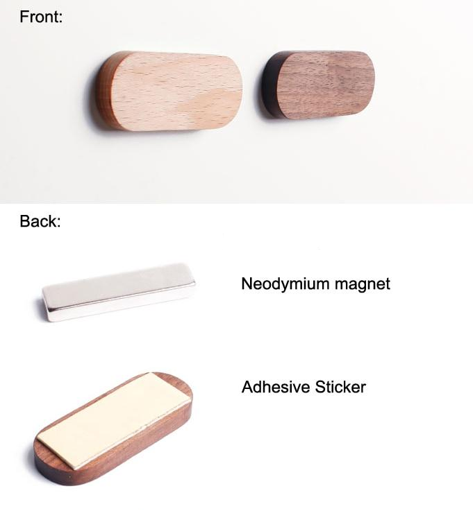 Magnetic Wooden Key Holder - Modern Wall Storage