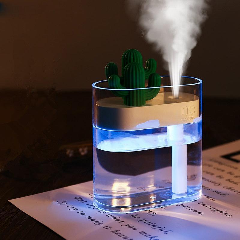 Cactus Aroma Diffuser - Ultrasonic Fragrance Diffuser with Night Light and 160 ml Tank