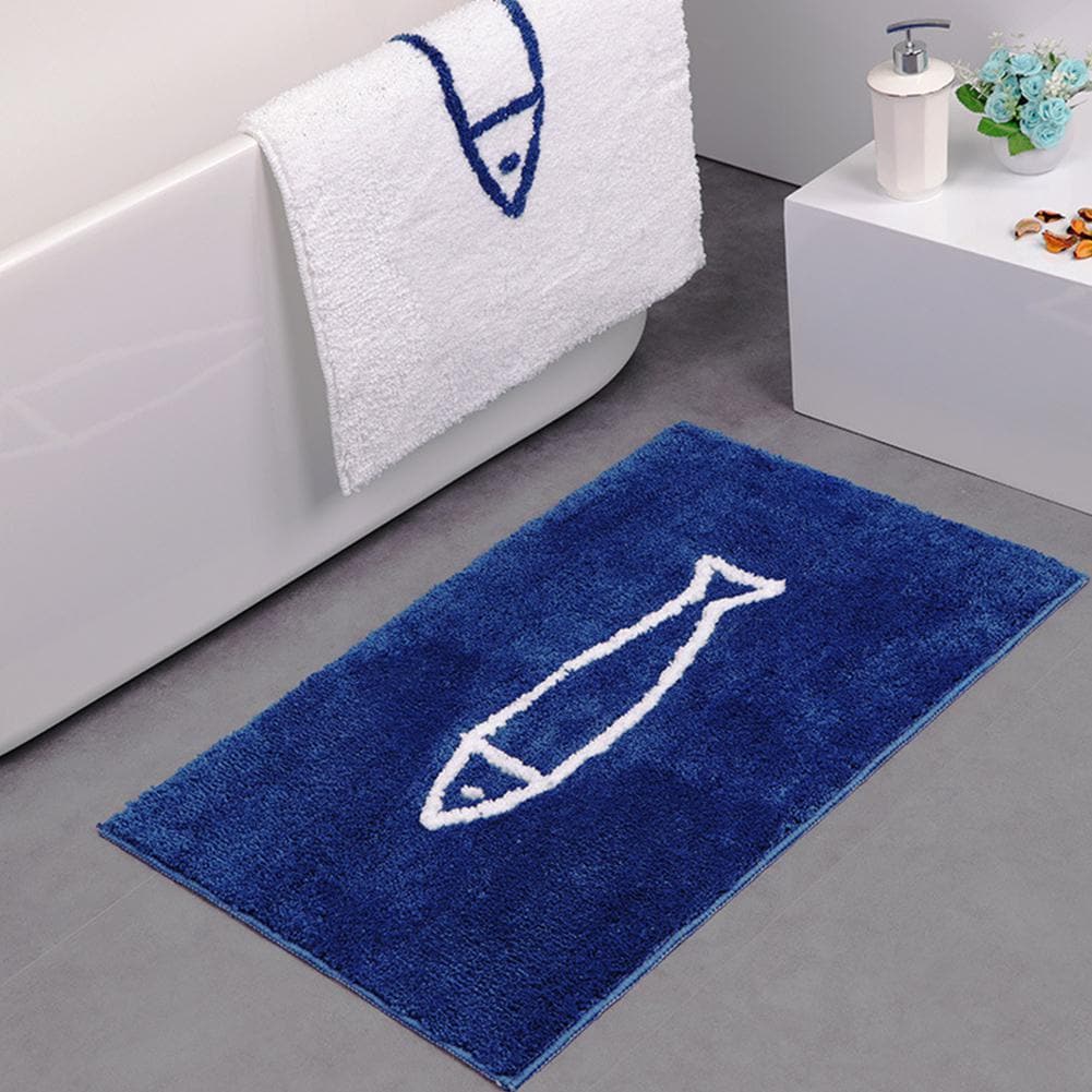 Anti-slip Bath Mat with Soft Chenille - 46x65 cm or 51x80 cm, Available in 4 Colours