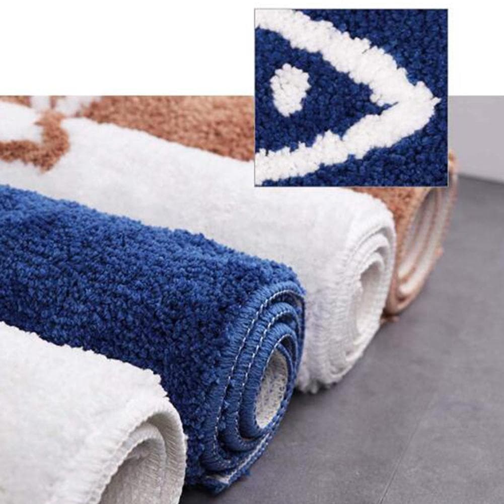 Anti-slip Bath Mat with Soft Chenille - 46x65 cm or 51x80 cm, Available in 4 Colours