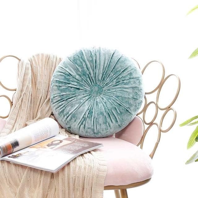 Round Velvet Cushion - Luxury Quality in 16 Colours, 38 cm