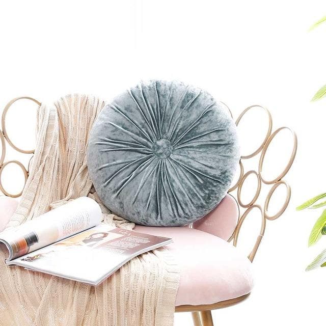 Round Velvet Cushion - Luxury Quality in 16 Colours, 38 cm