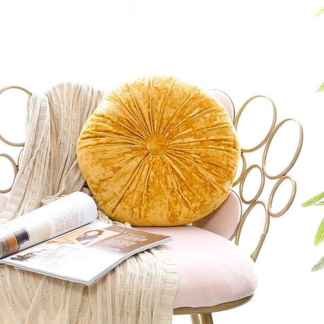 Round Velvet Cushion - Luxury Quality in 16 Colours, 38 cm