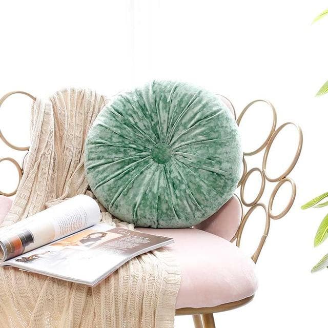 Round Velvet Cushion - Luxury Quality in 16 Colours, 38 cm