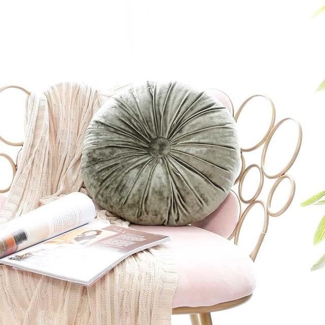 Round Velvet Cushion - Luxury Quality in 16 Colours, 38 cm