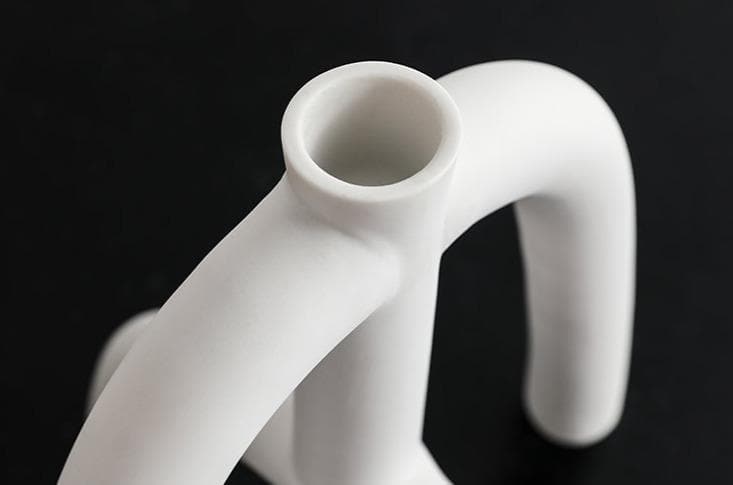 Abstract Arch-Shaped Ceramic Candle Holders - Minimalist Design Accessories