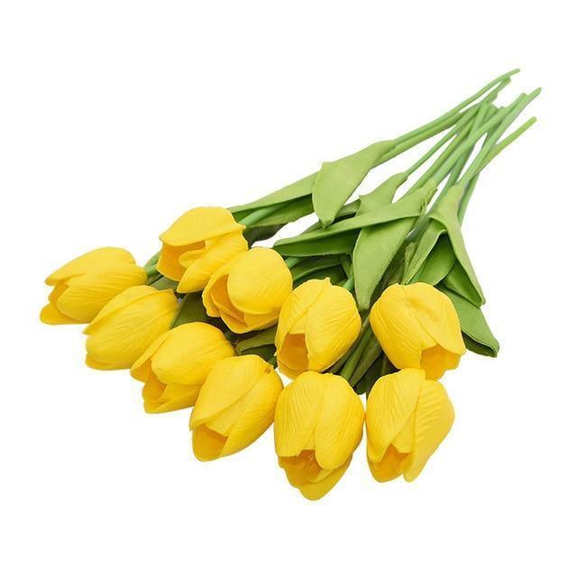 FloraHome – Set of 10 Colourful Artificial Tulips