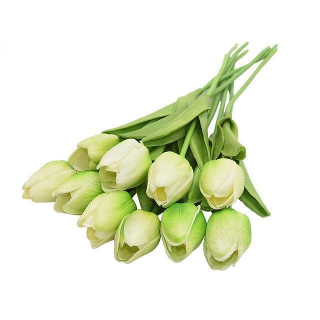 FloraHome – Set of 10 Colourful Artificial Tulips