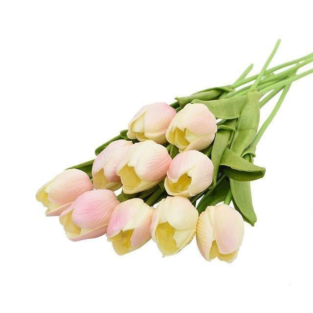 FloraHome – Set of 10 Colourful Artificial Tulips