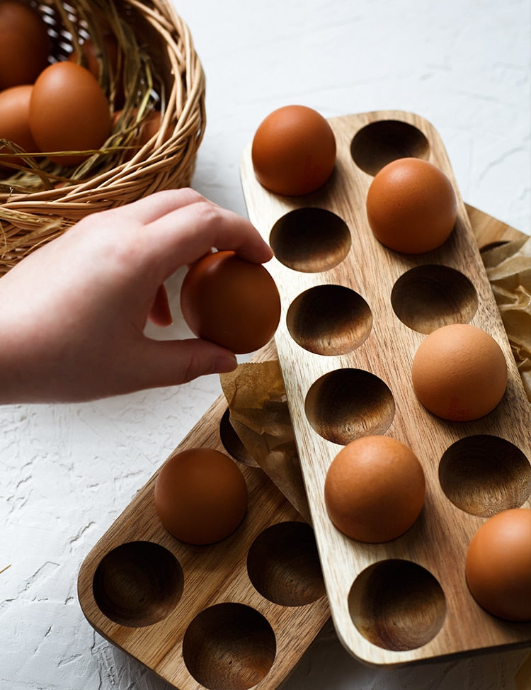 Wooden Egg Holder - Stylish and Functional Storage