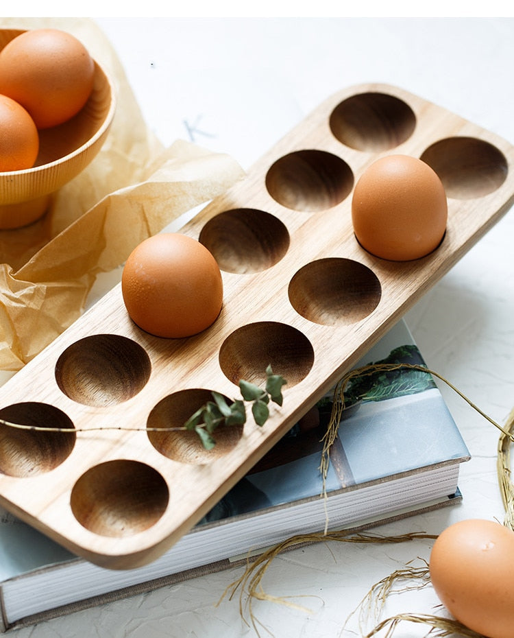 Wooden Egg Holder - Stylish and Functional Storage