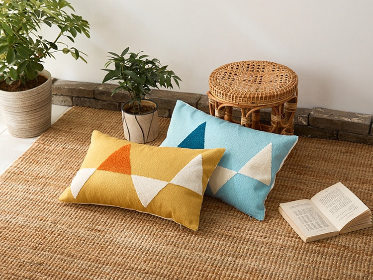 Sunset Lumbar Cushion Cover with Modern Shapes – Comfortable and Stylish for Your Interior