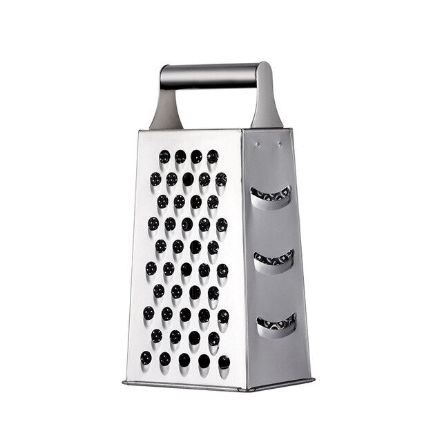 Stainless Steel Grater - Retro Style with Bright Colours for Vegetables and More