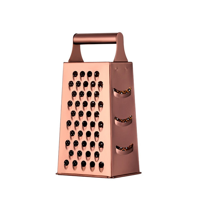 Stainless Steel Grater - Retro Style with Bright Colours for Vegetables and More