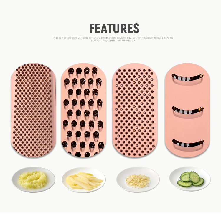 Stainless Steel Grater - Retro Style with Bright Colours for Vegetables and More