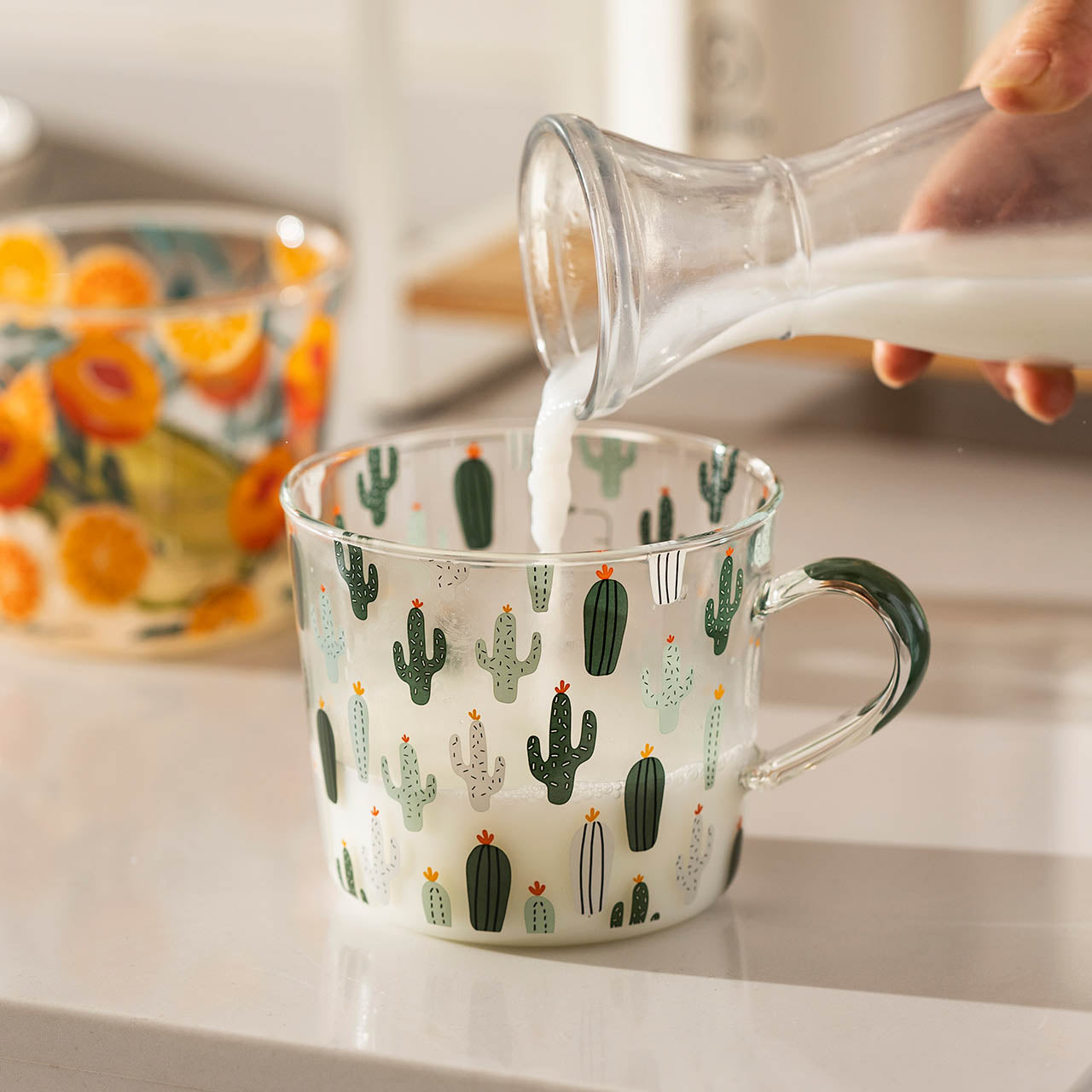 Glass Measuring Jugs with Cheerful Print – Practical and Stylish