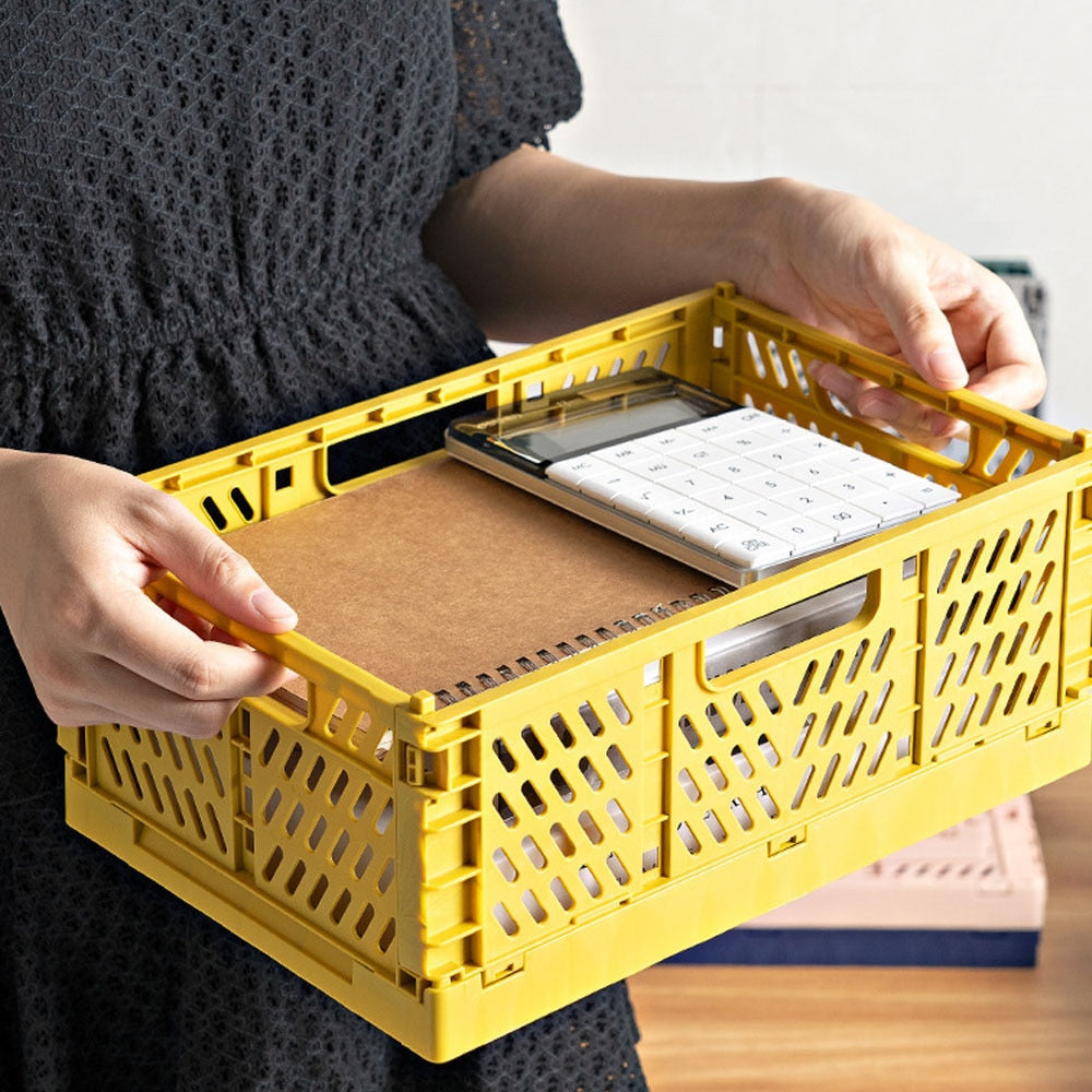 Foldable Stackable Plastic Storage Boxes - Practical Storage Solution