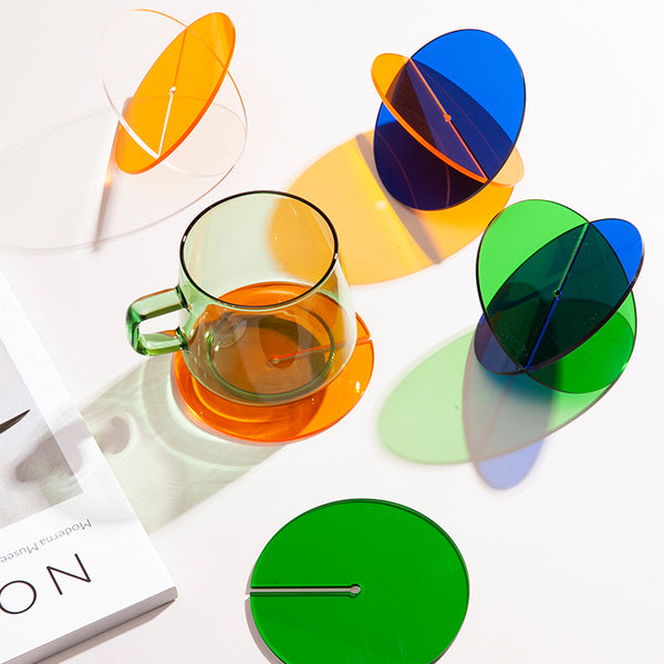 Clear Acrylic Coasters - Colourful and Decorative