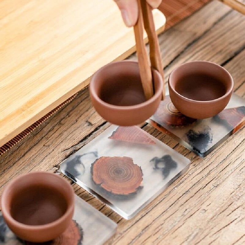 Wooden and Resin Coasters - Perfect for Coffee, Tea and Drinks