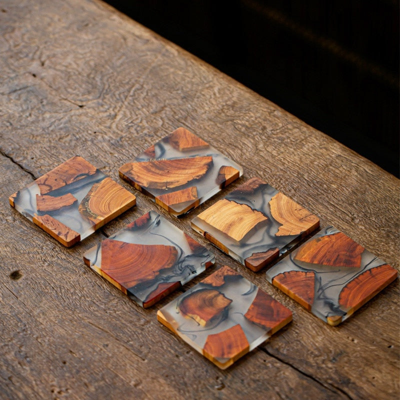 Wooden and Resin Coasters - Perfect for Coffee, Tea and Drinks