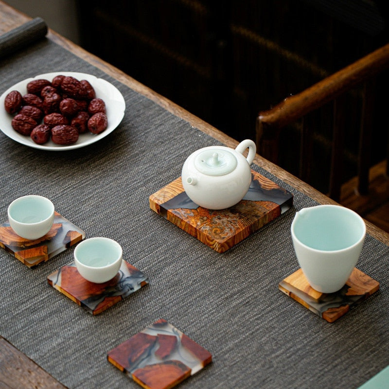 Wooden and Resin Coasters - Perfect for Coffee, Tea and Drinks