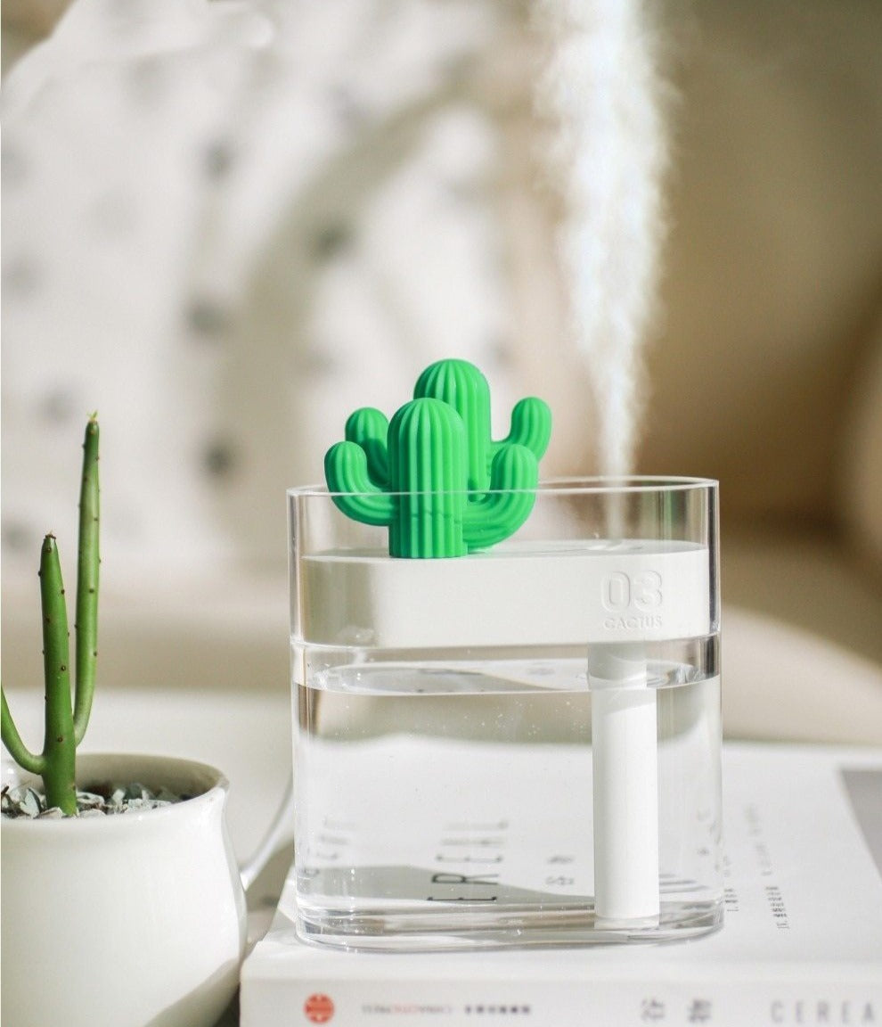 Cactus Aroma Diffuser - Ultrasonic Fragrance Diffuser with Night Light and 160 ml Tank