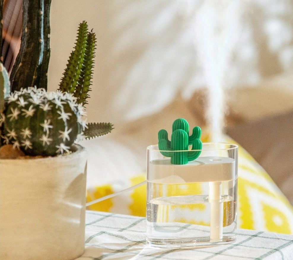 Cactus Aroma Diffuser - Ultrasonic Fragrance Diffuser with Night Light and 160 ml Tank