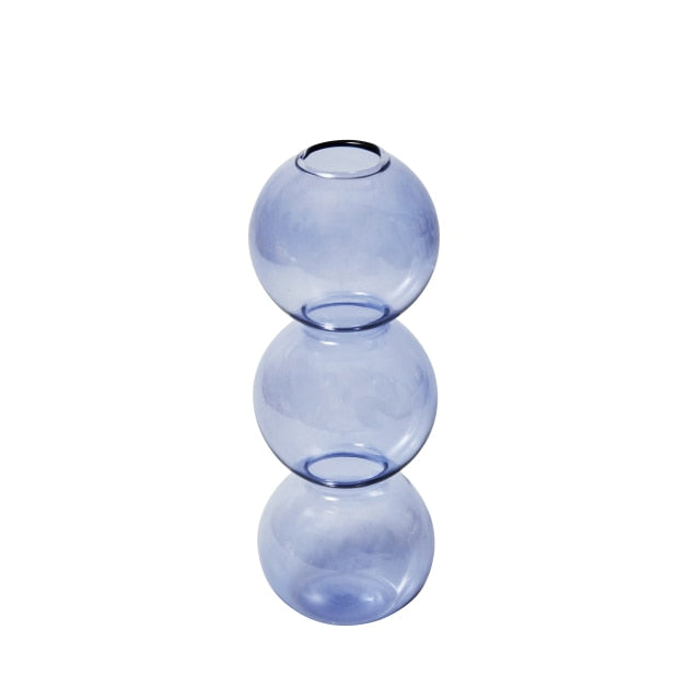 Lilac Glass Candle Holders - Refined Decorative Glass Holders in Lilac Colour