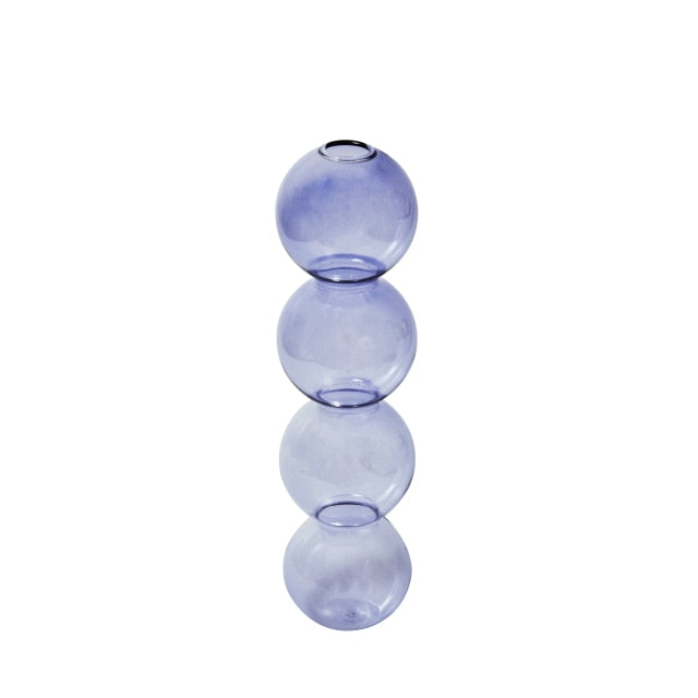 Lilac Glass Candle Holders - Refined Decorative Glass Holders in Lilac Colour