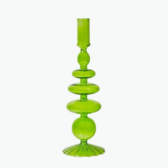 Green Glass Candle Holders - Modern Candle Holders for a Fresh Look