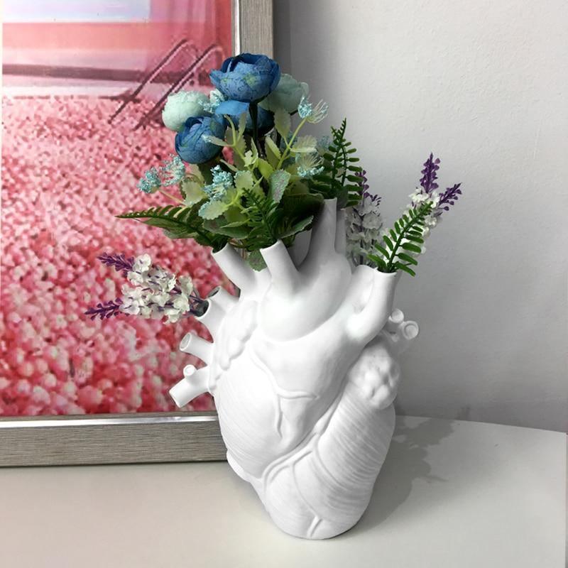 Anatomical Heart Flower Vase - Modern Decorative Vase