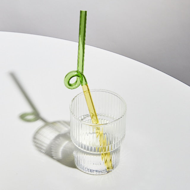 Coloured Twisted Glass Straws - Sustainable and Stylish