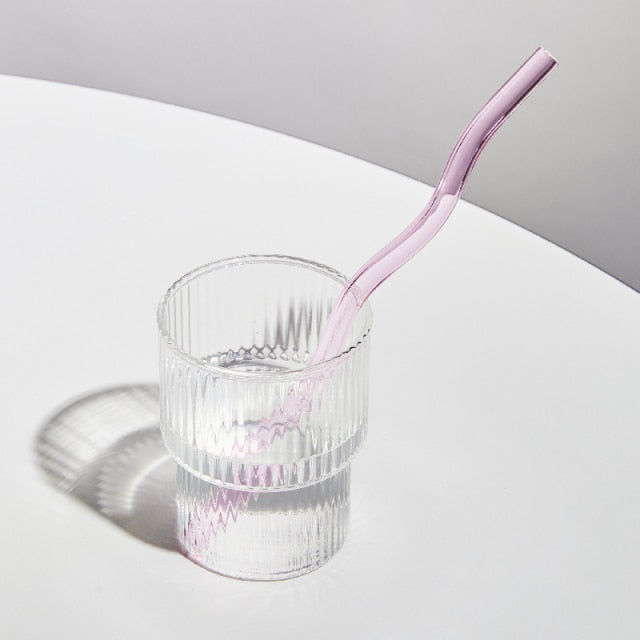 Coloured Twisted Glass Straws - Sustainable and Stylish