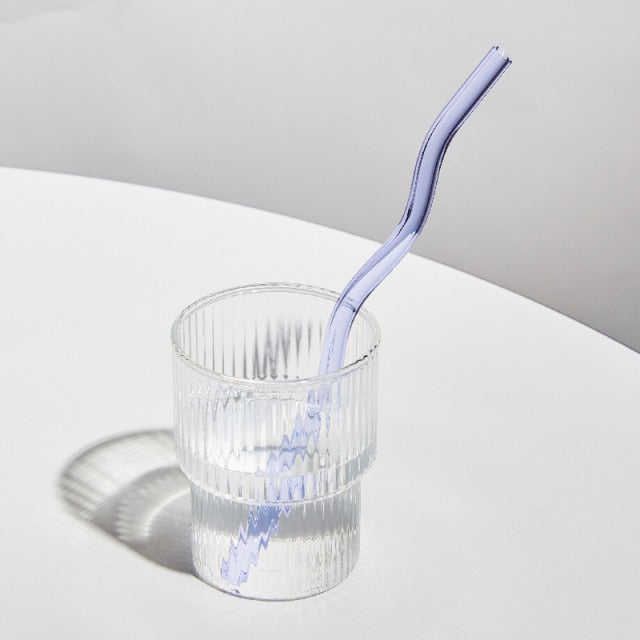 Coloured Twisted Glass Straws - Sustainable and Stylish