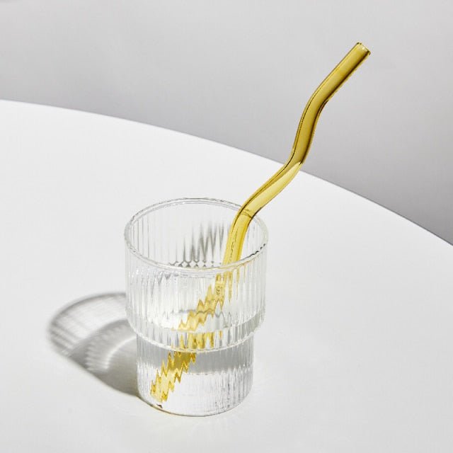 Coloured Twisted Glass Straws - Sustainable and Stylish