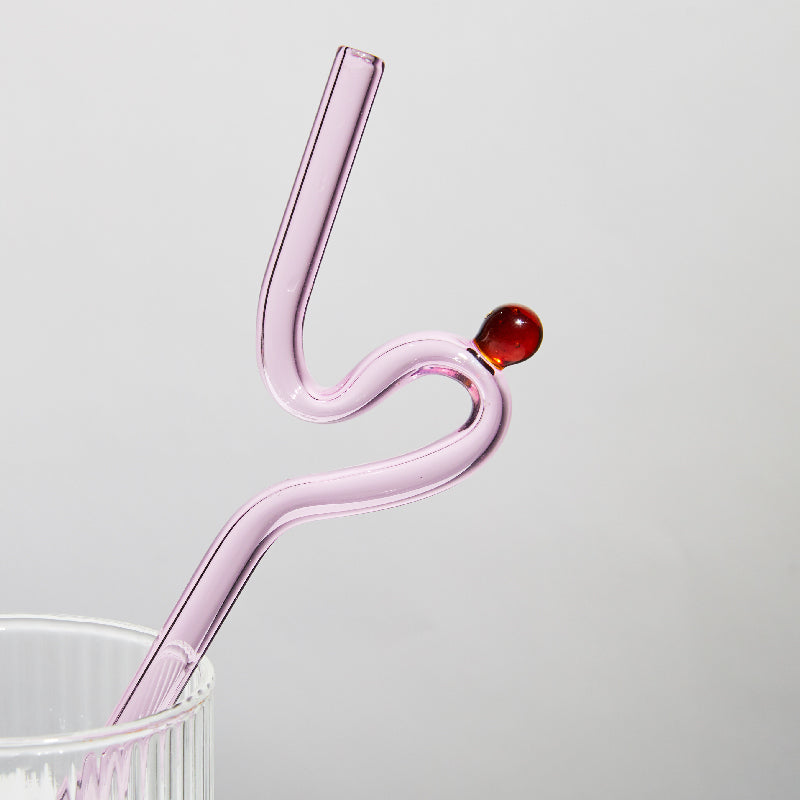 Coloured Twisted Glass Straws - Sustainable and Stylish