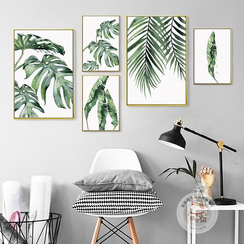 GreenLeafy - Plant Motif Canvas for Natural Atmosphere