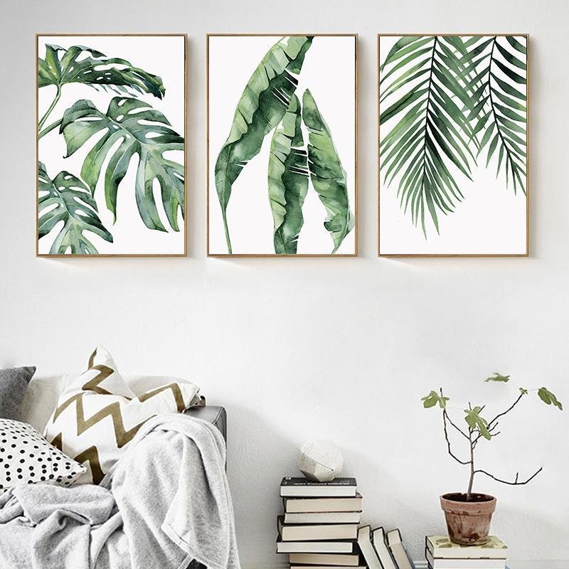 GreenLeafy - Plant Motif Canvas for Natural Atmosphere