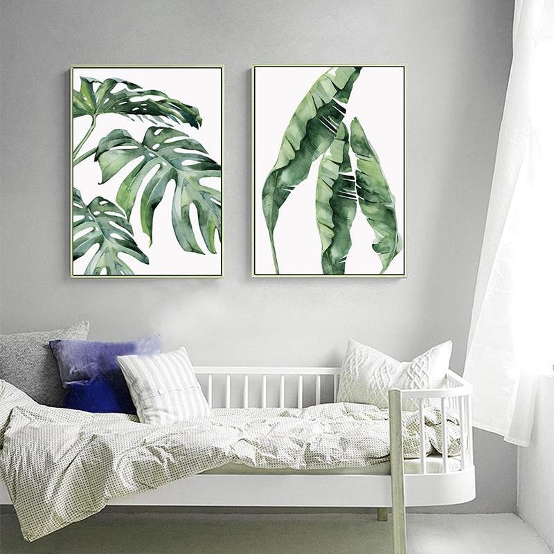 GreenLeafy - Plant Motif Canvas for Natural Atmosphere