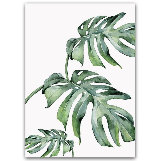 GreenLeafy - Plant Motif Canvas for Natural Atmosphere