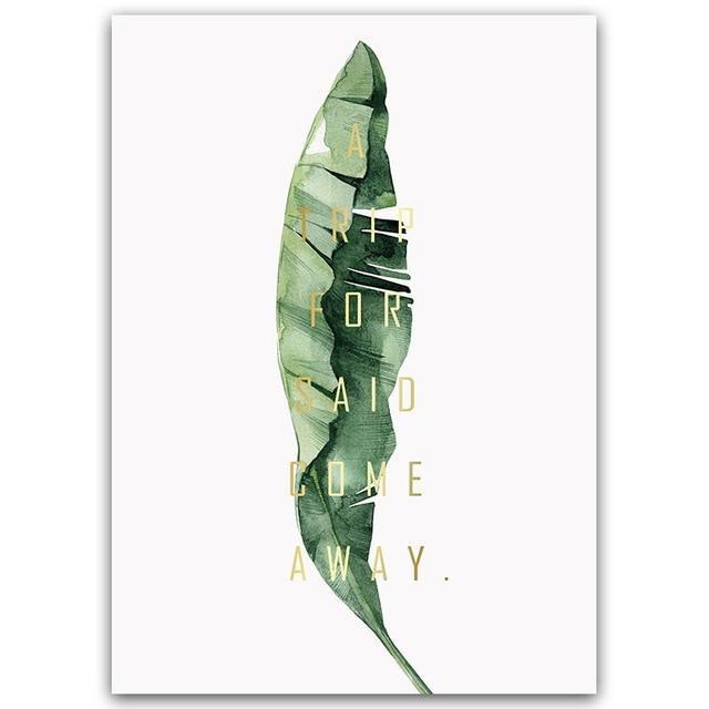 GreenLeafy - Plant Motif Canvas for Natural Atmosphere